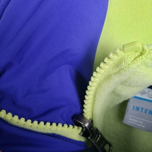 Columbia 3 in 1 Purple/Lime Green Interchangeable Coat with Detachable Hood Sz M - Picture 5 of 16